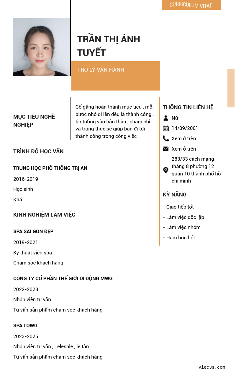 CV ứng viên