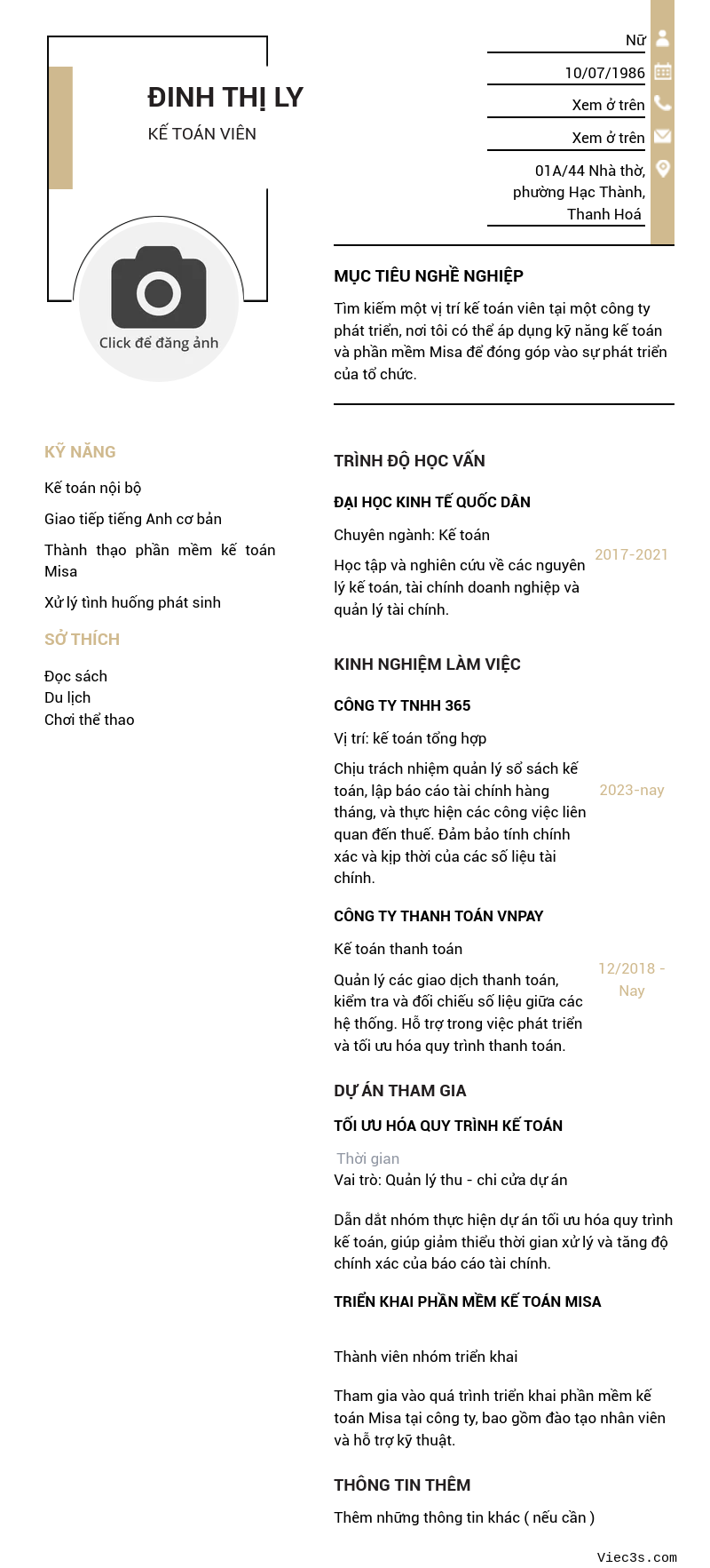 CV ứng viên