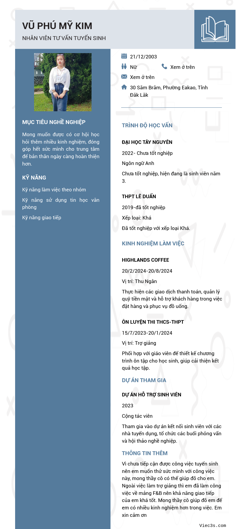 CV ứng viên