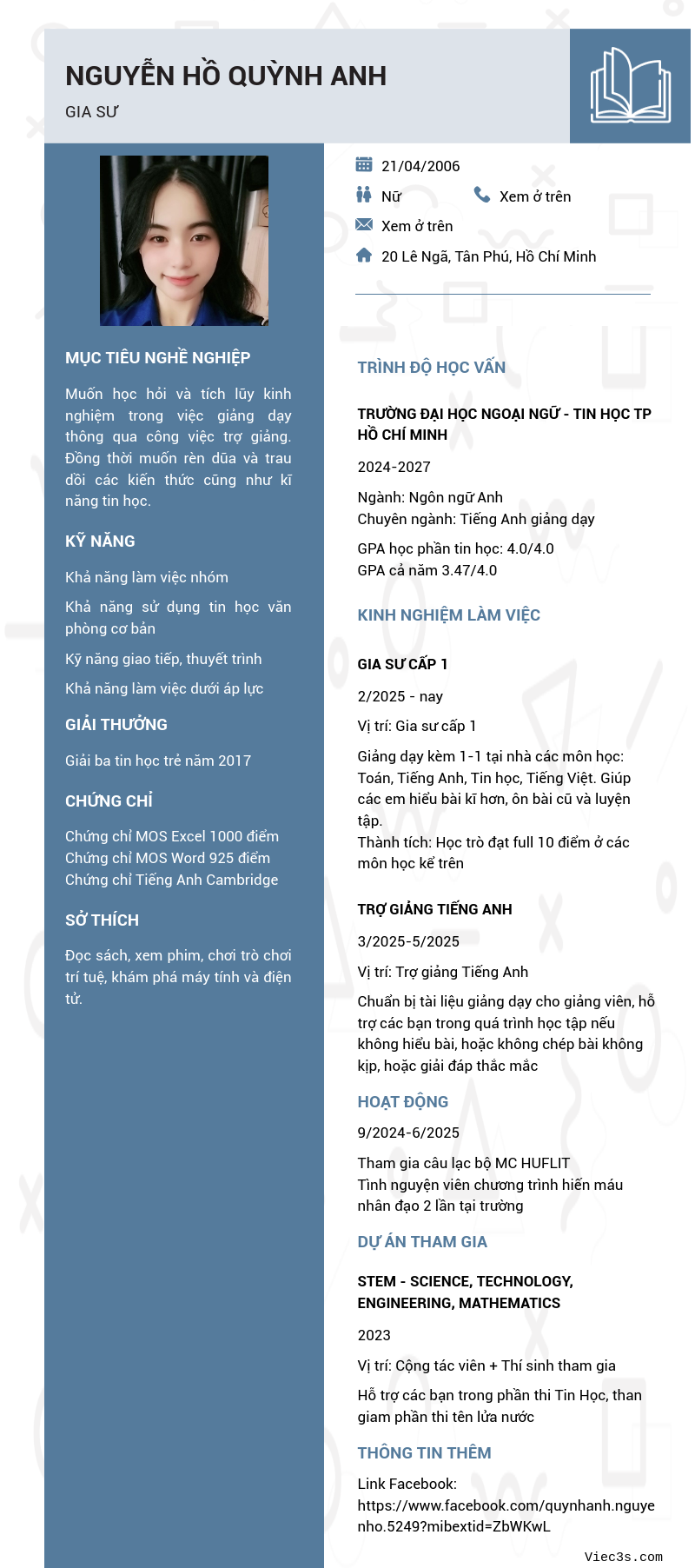 CV ứng viên