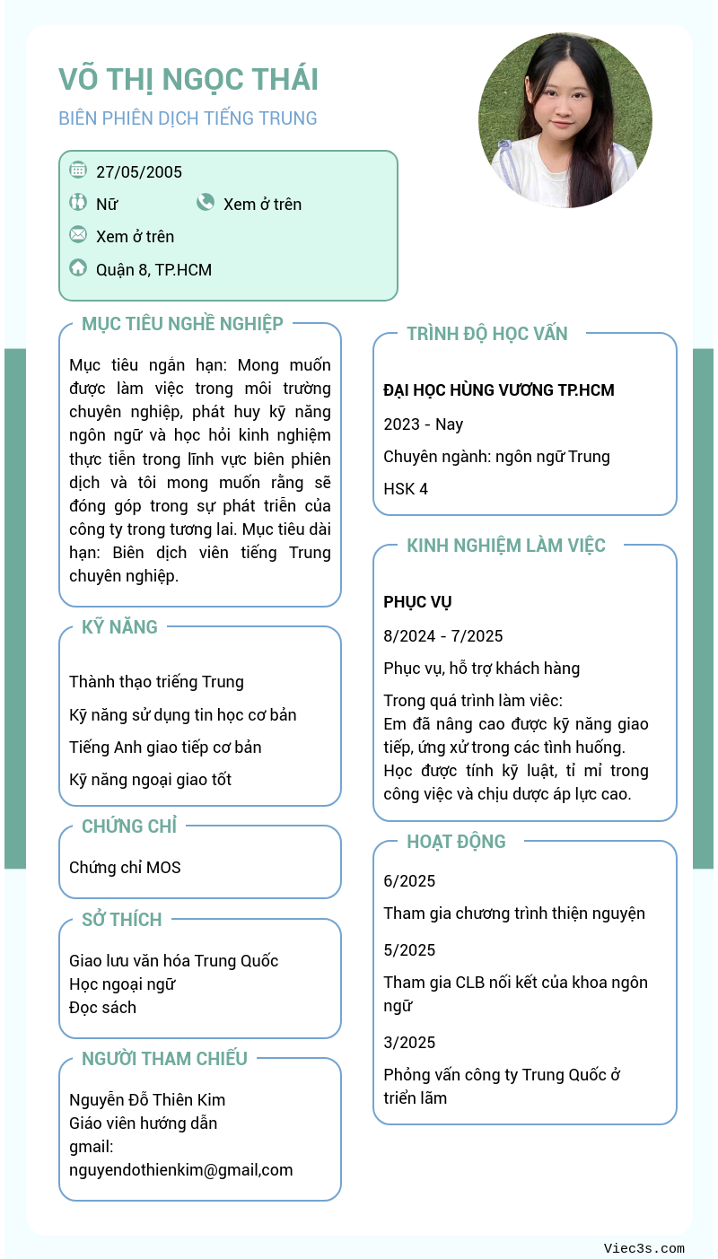 CV ứng viên