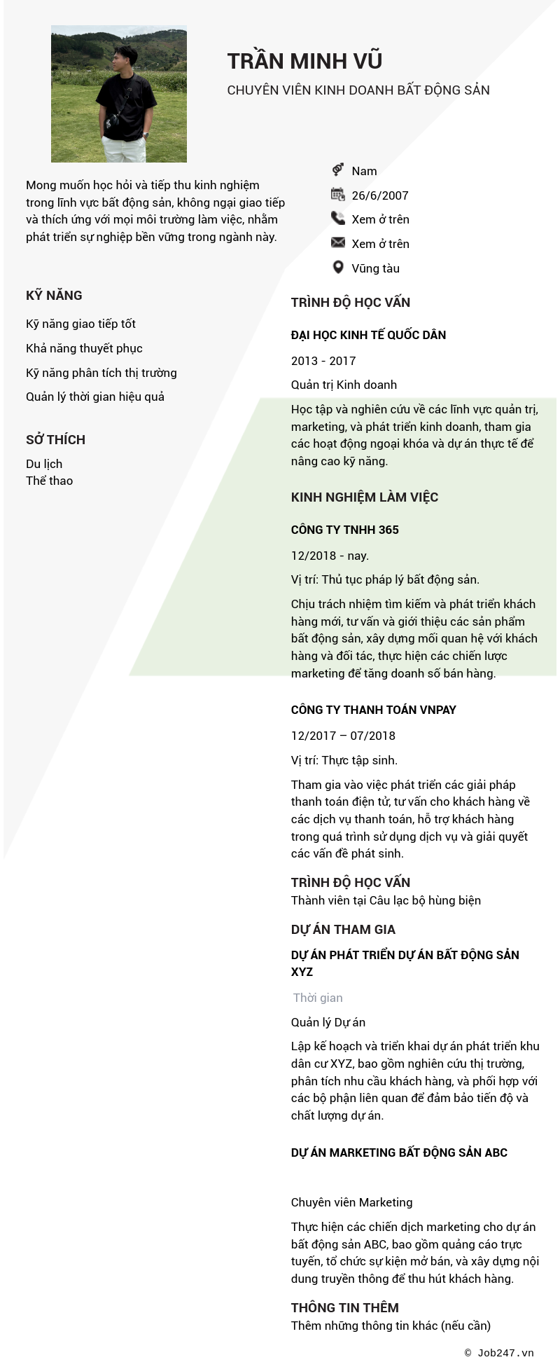 CV ứng viên