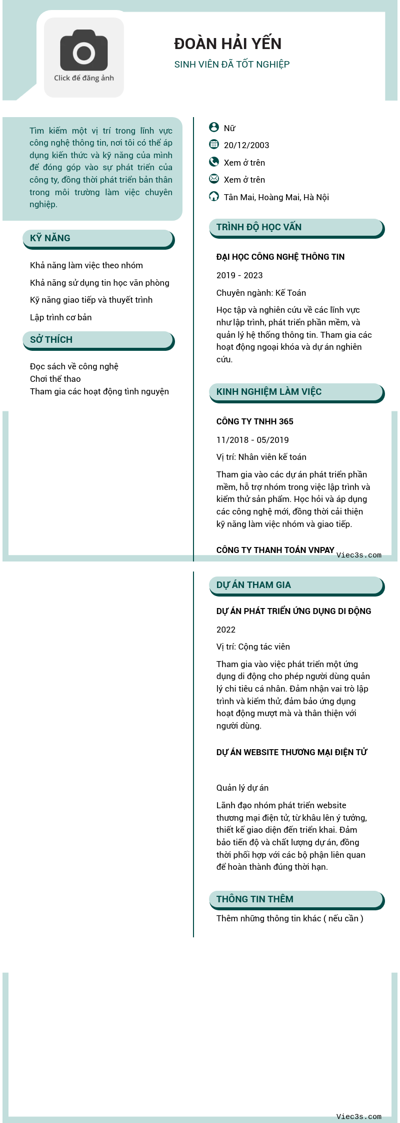 CV ứng viên