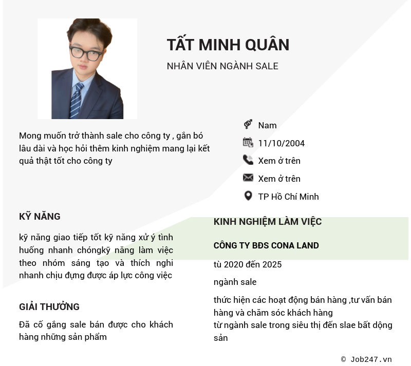 CV ứng viên