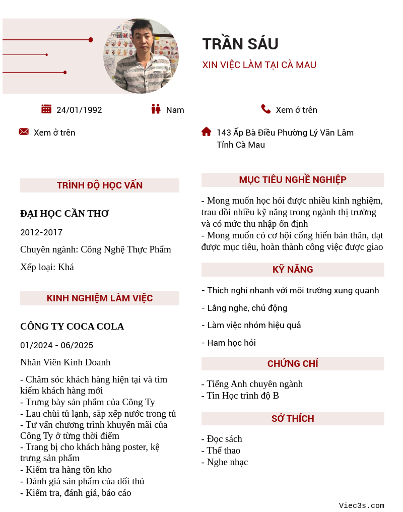CV ứng viên