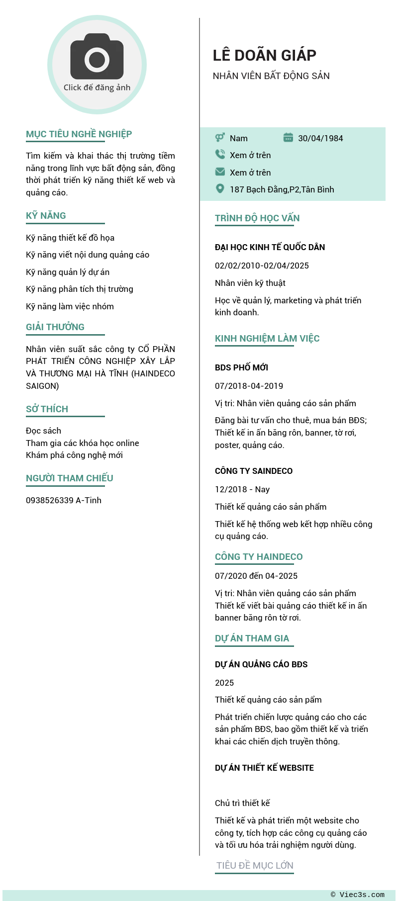 CV ứng viên