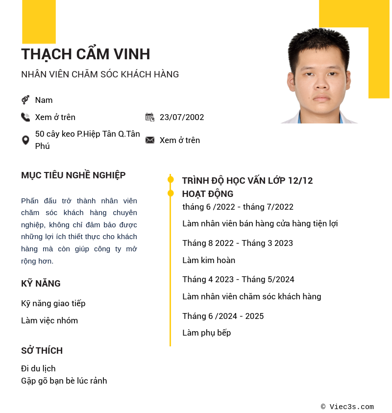 CV ứng viên