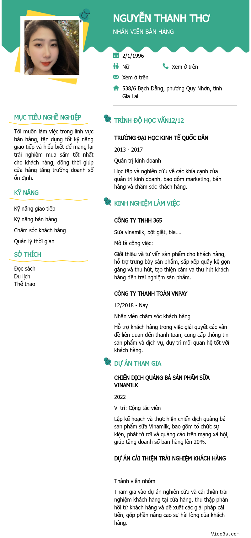 CV ứng viên