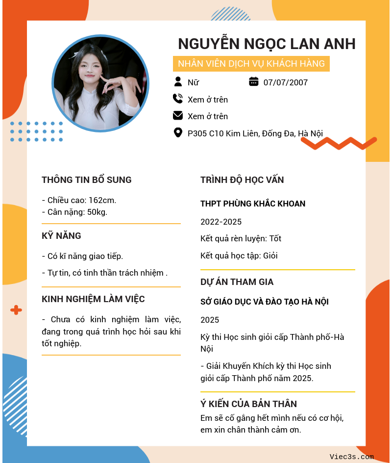 CV ứng viên