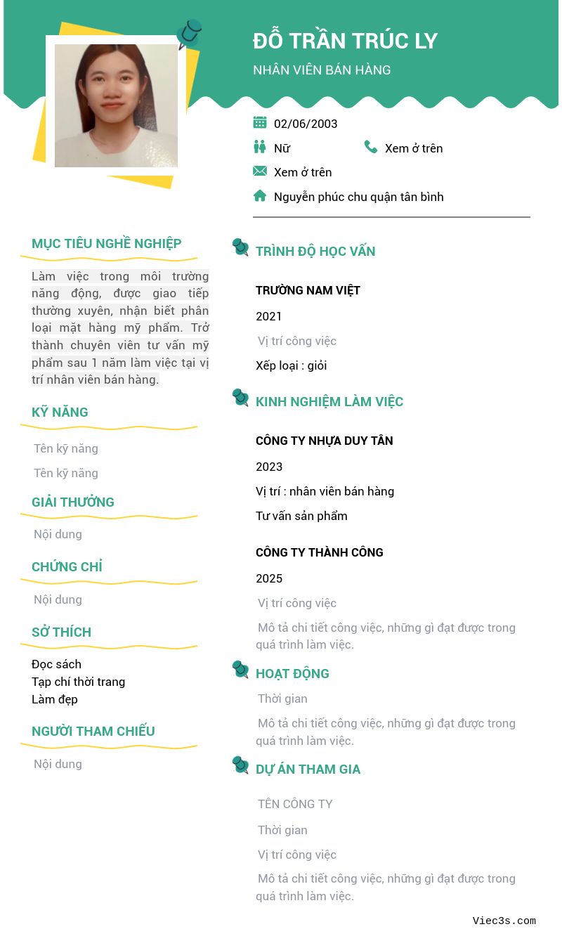 CV ứng viên