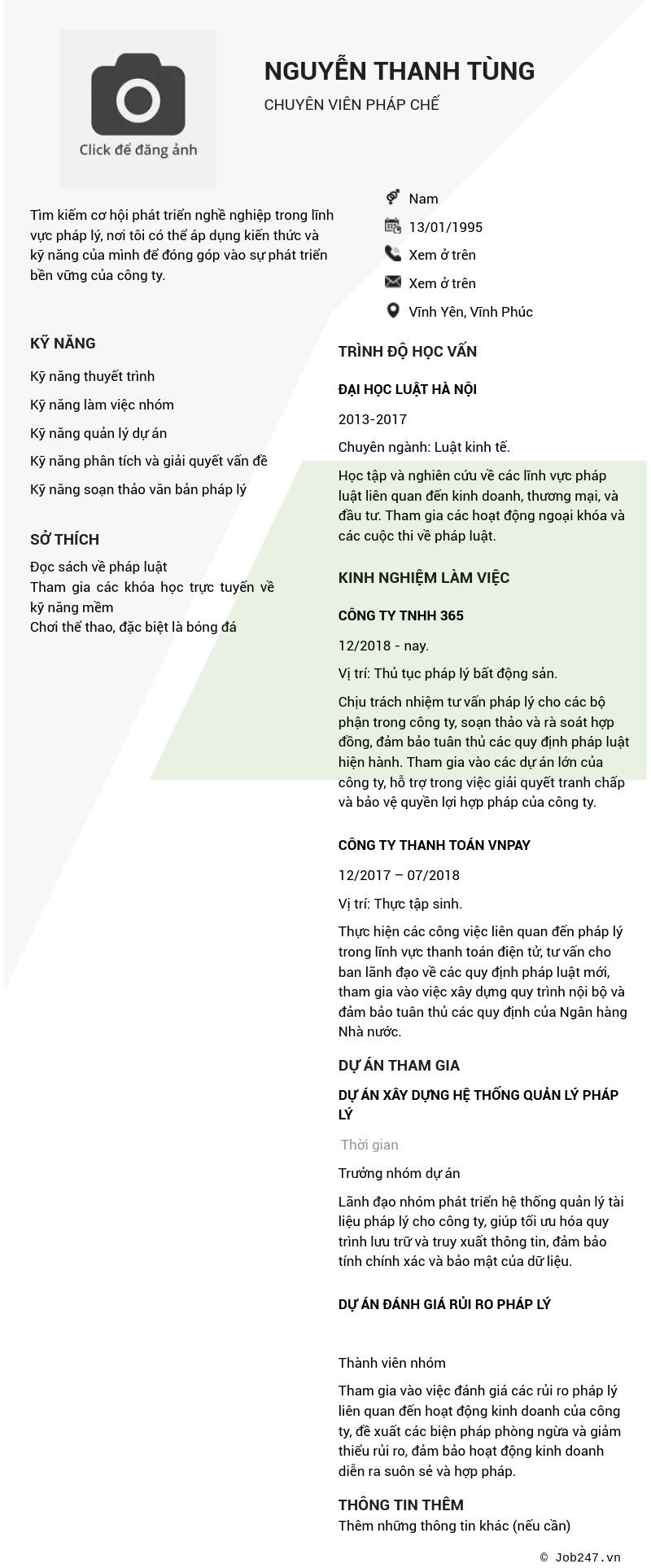 CV ứng viên