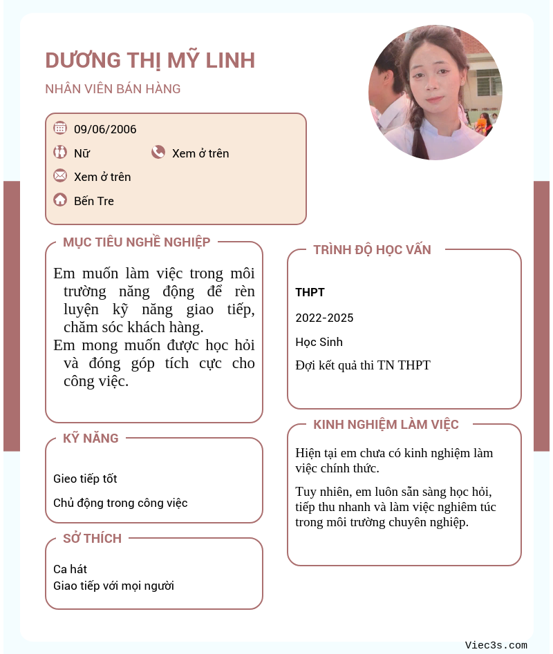CV ứng viên