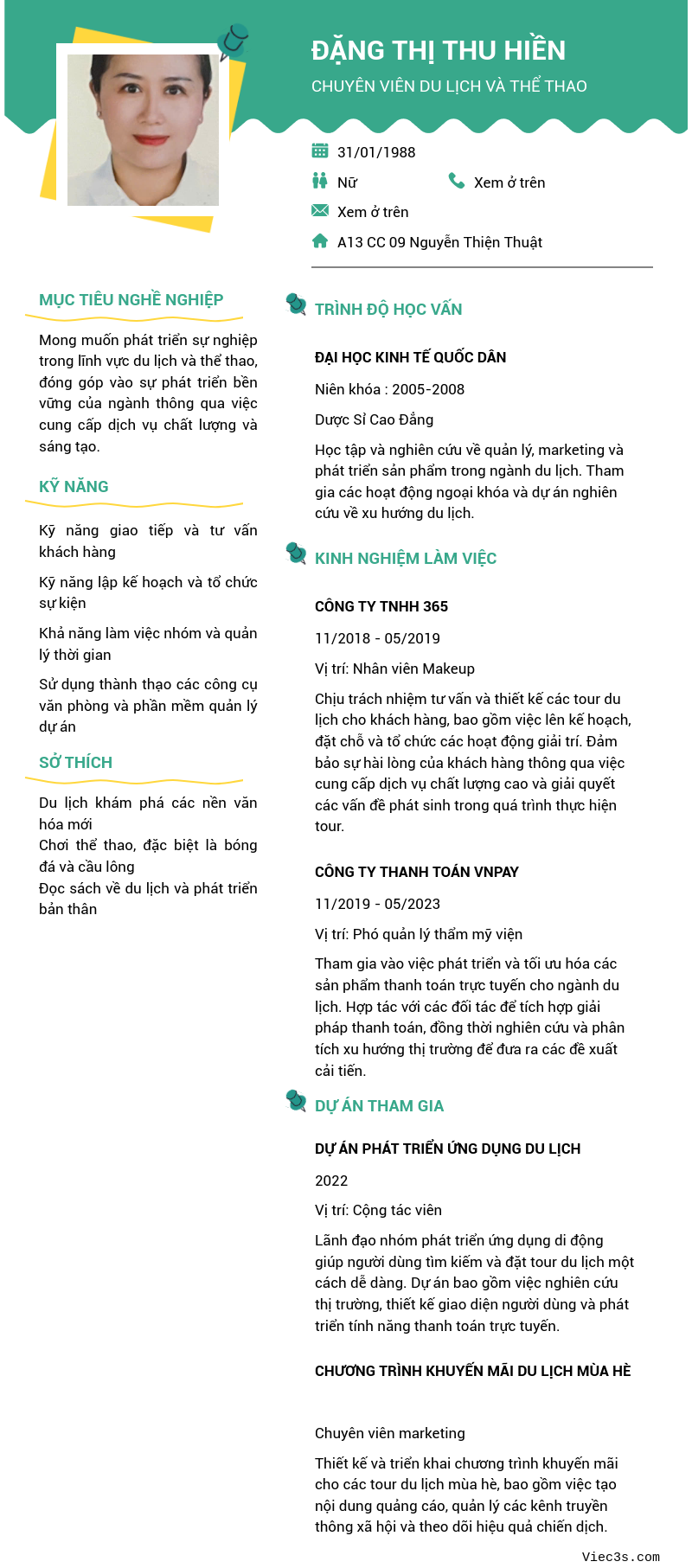 CV ứng viên