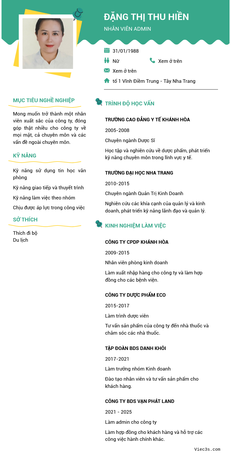 CV ứng viên
