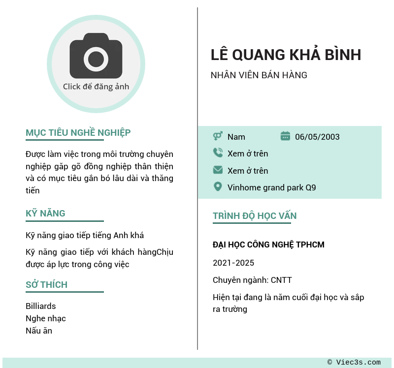 CV ứng viên