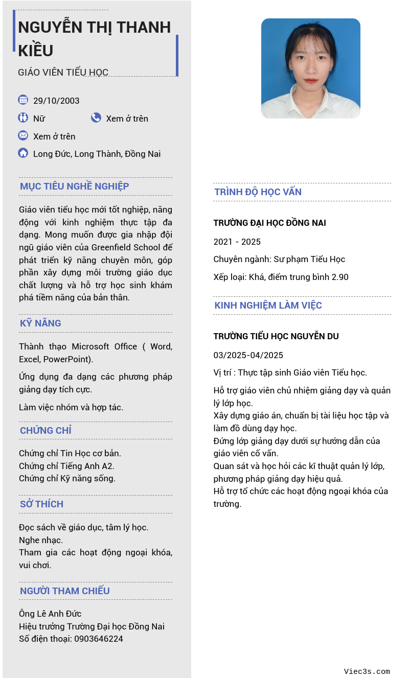 CV ứng viên