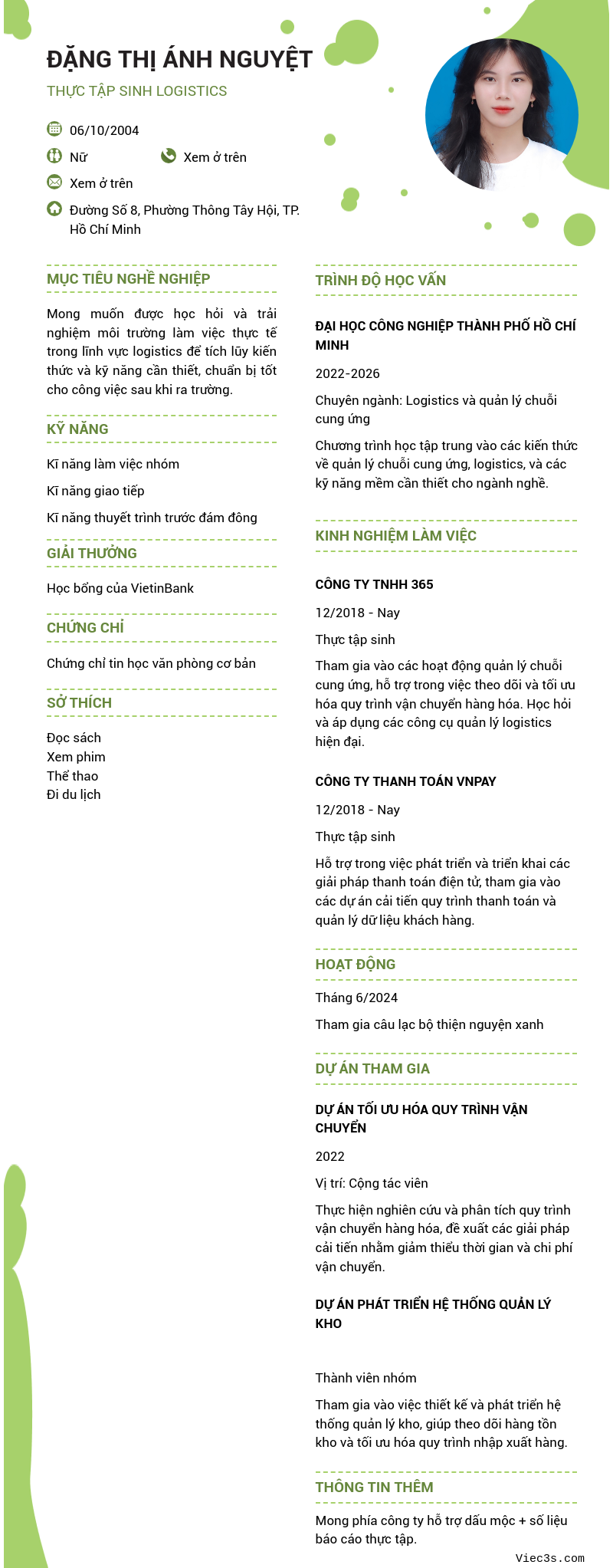 CV ứng viên
