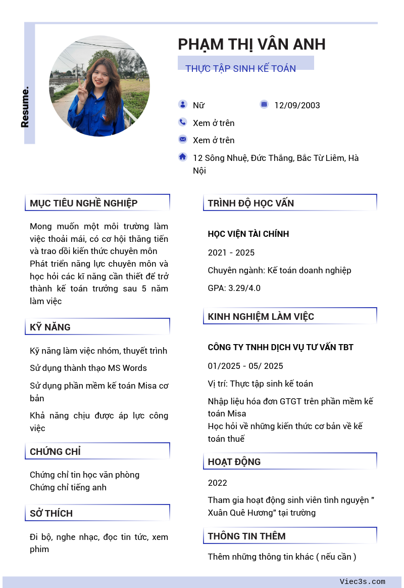 CV ứng viên