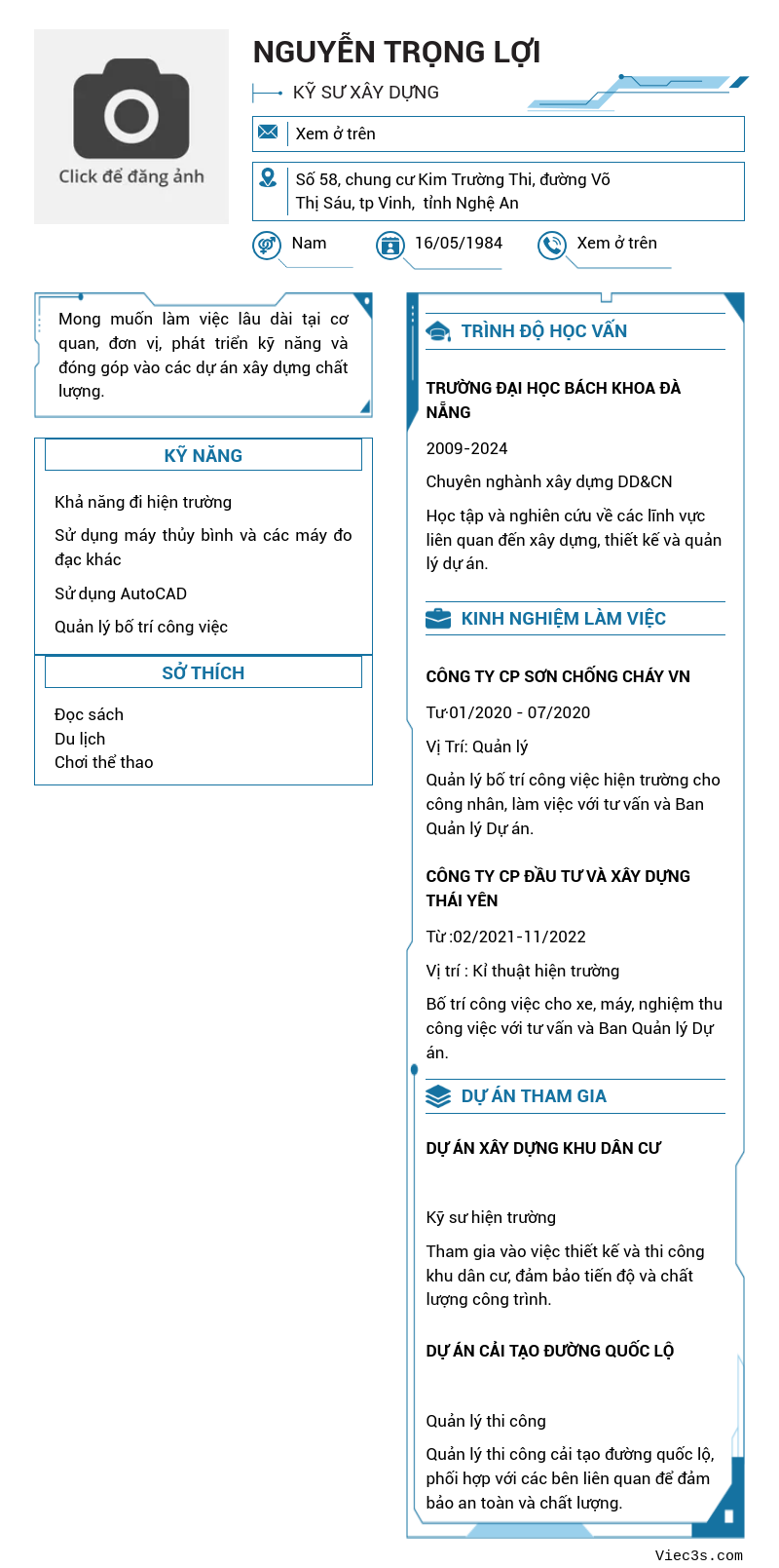 CV ứng viên