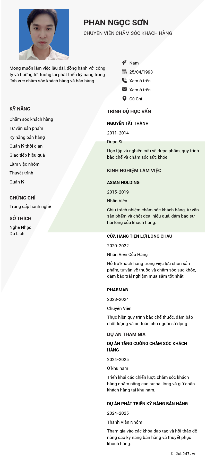 CV ứng viên