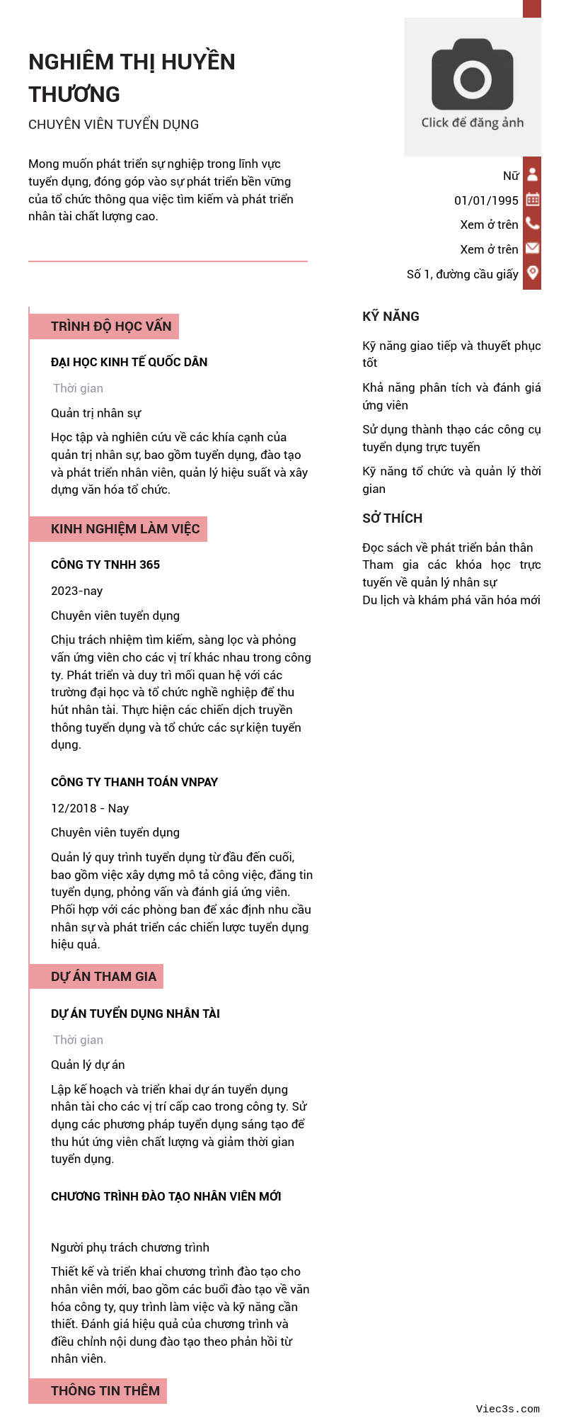 CV ứng viên