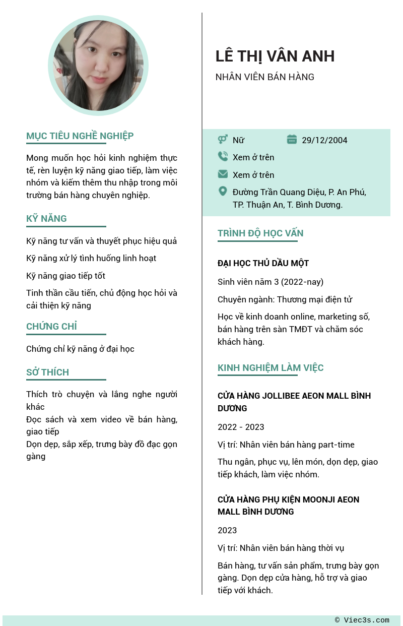 CV ứng viên