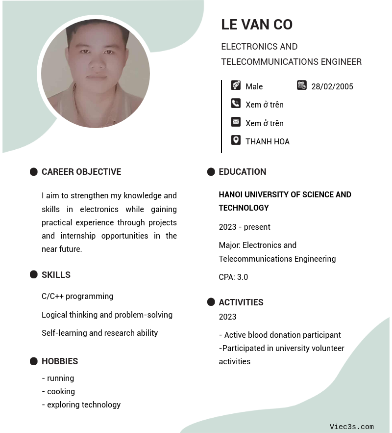 CV ứng viên