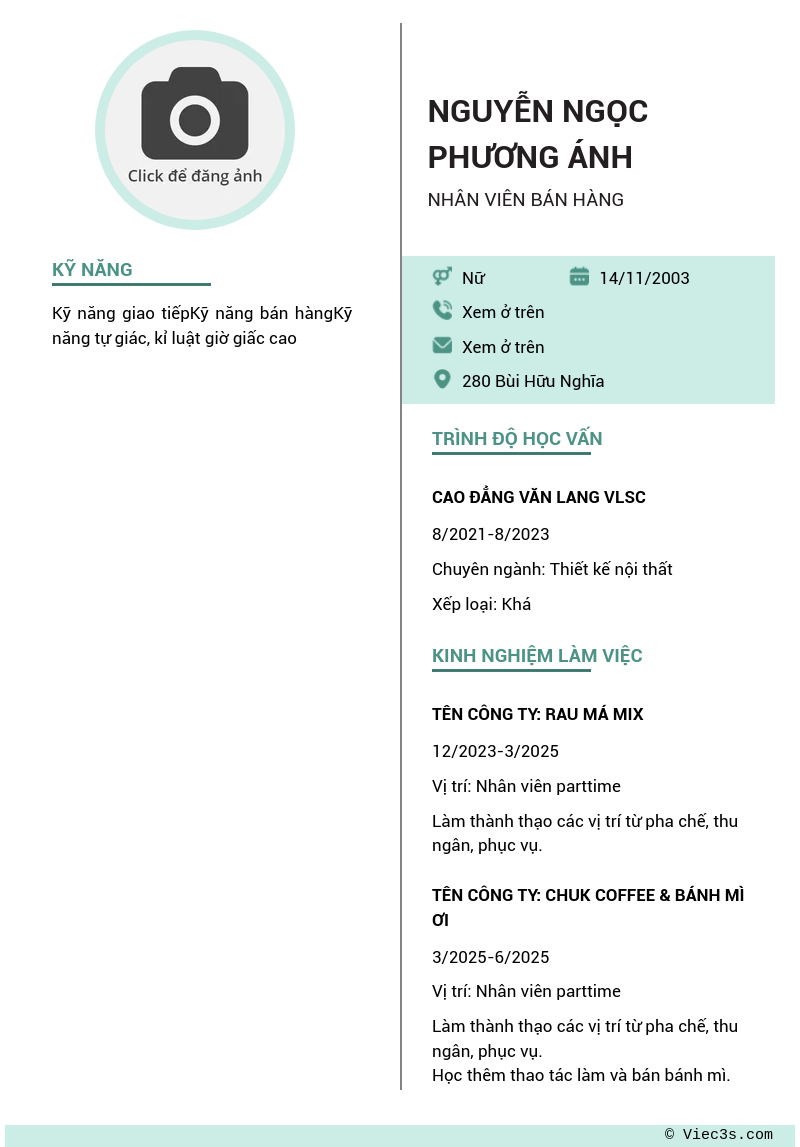 CV ứng viên