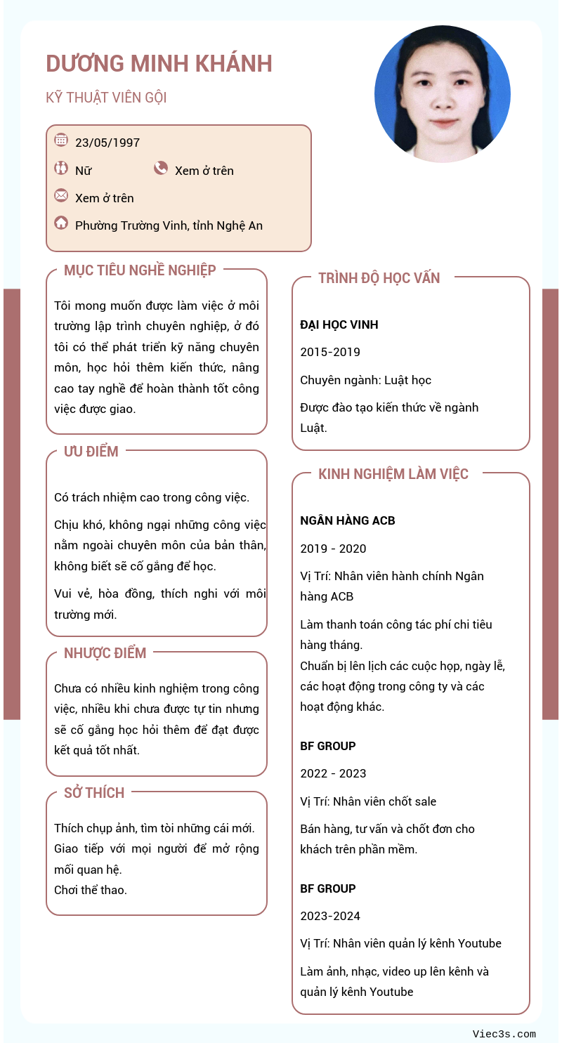 CV ứng viên