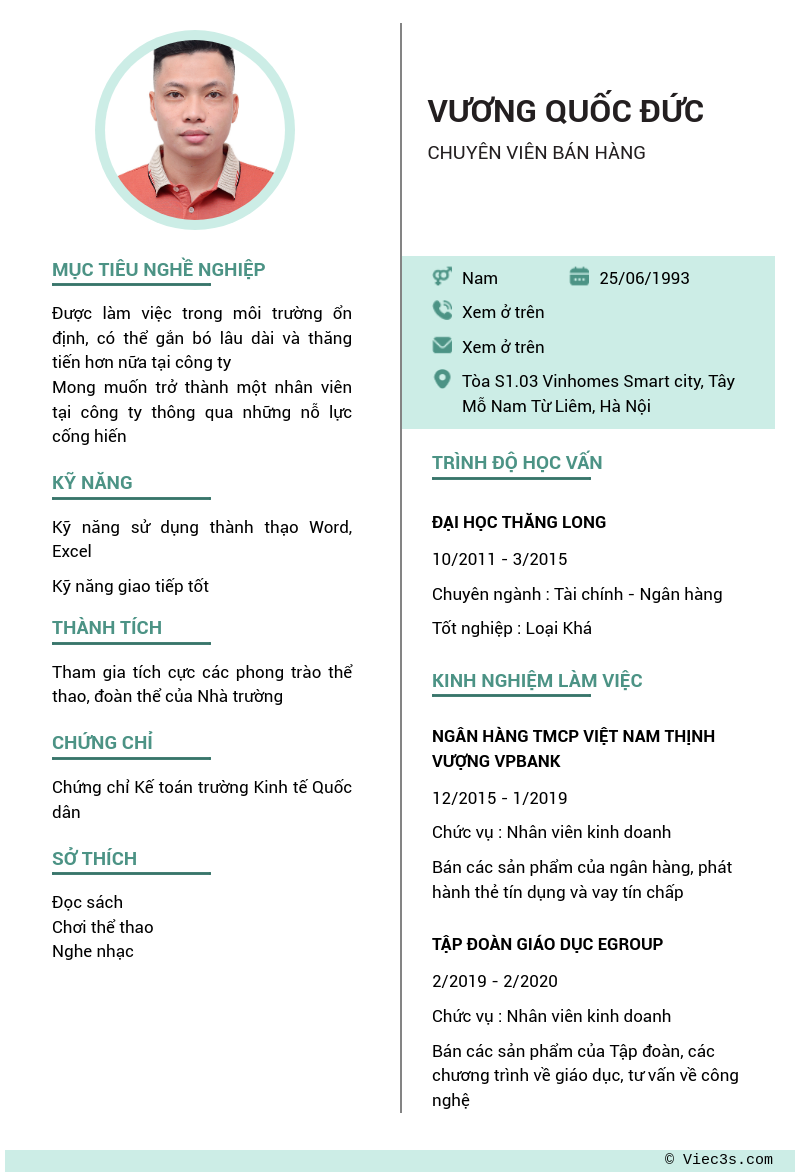 CV ứng viên