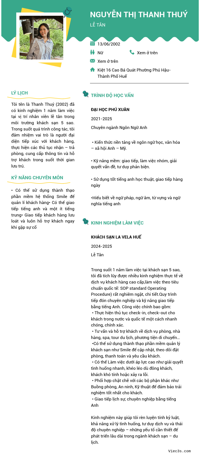 CV ứng viên