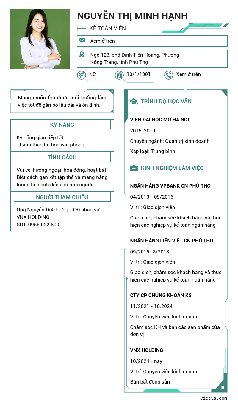 CV ứng viên