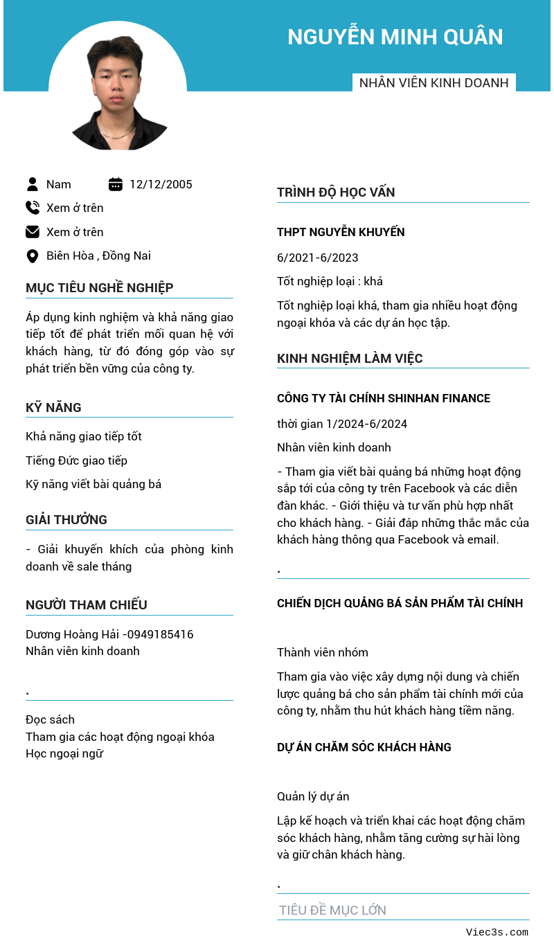 CV ứng viên