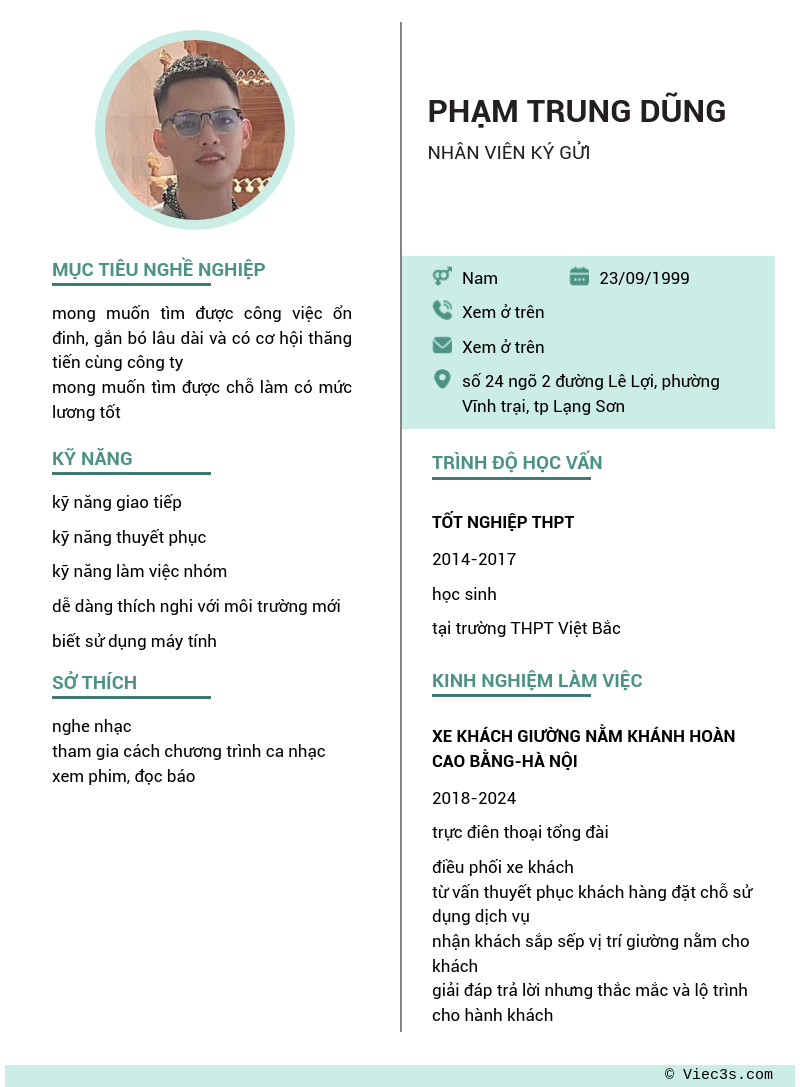 CV ứng viên