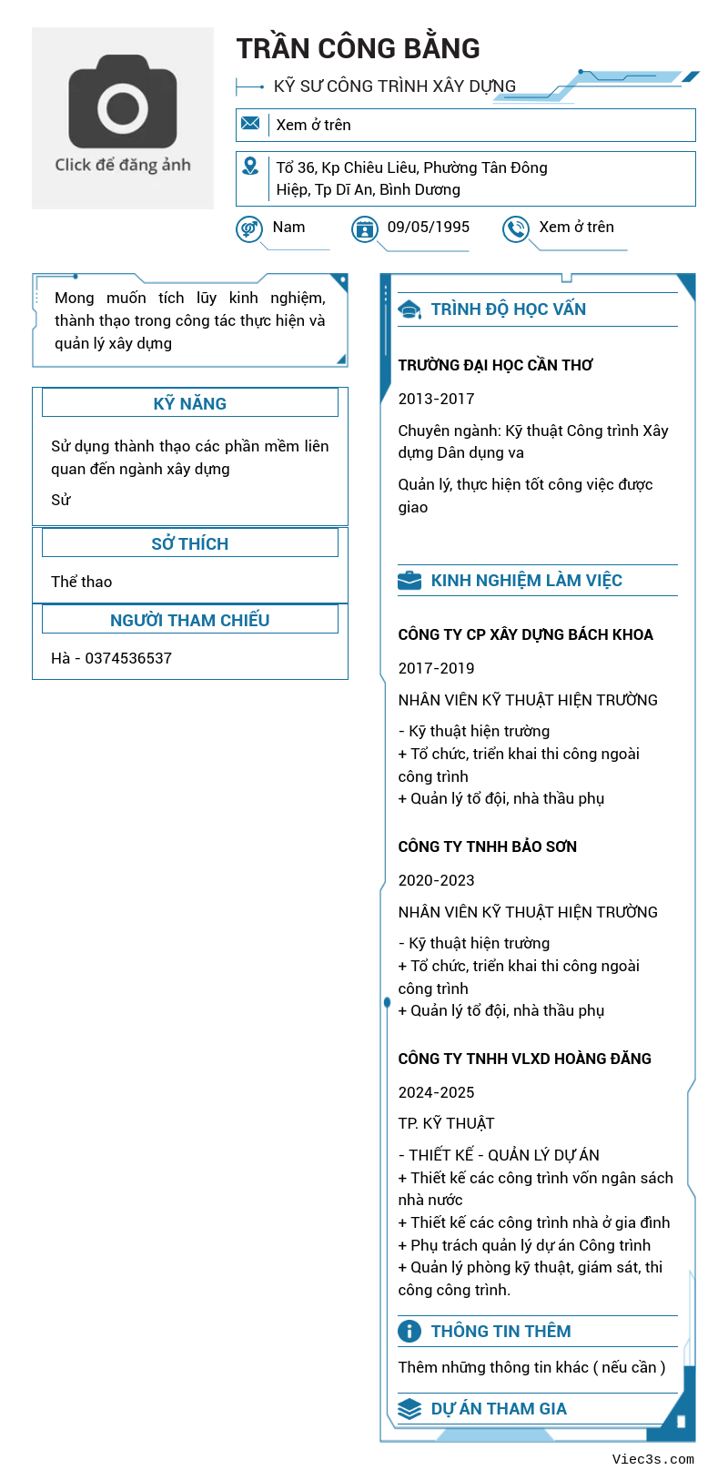 CV ứng viên