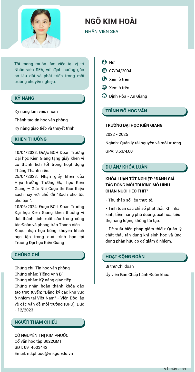 CV ứng viên
