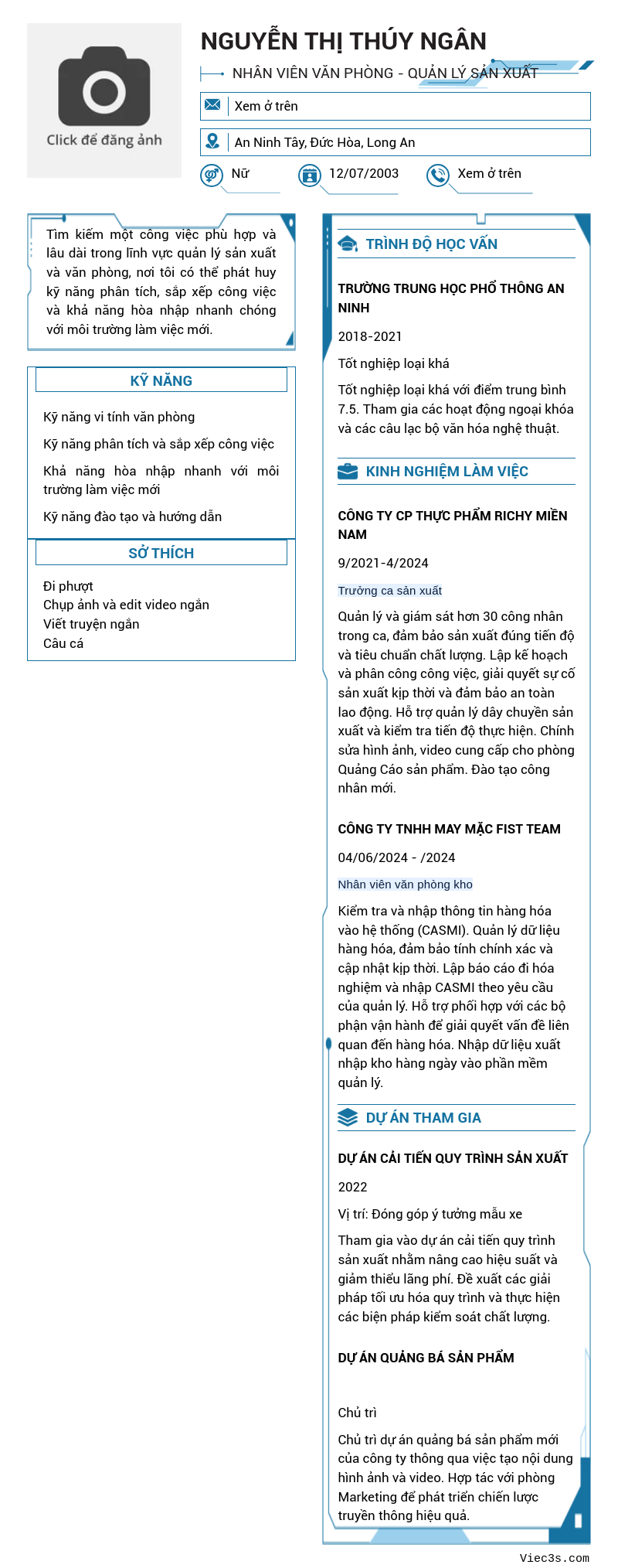 CV ứng viên