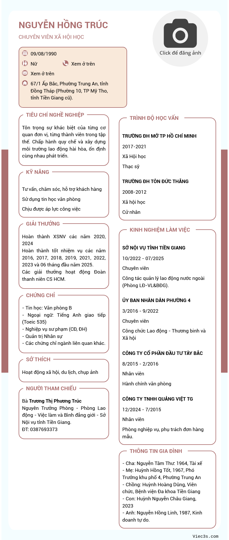 CV ứng viên