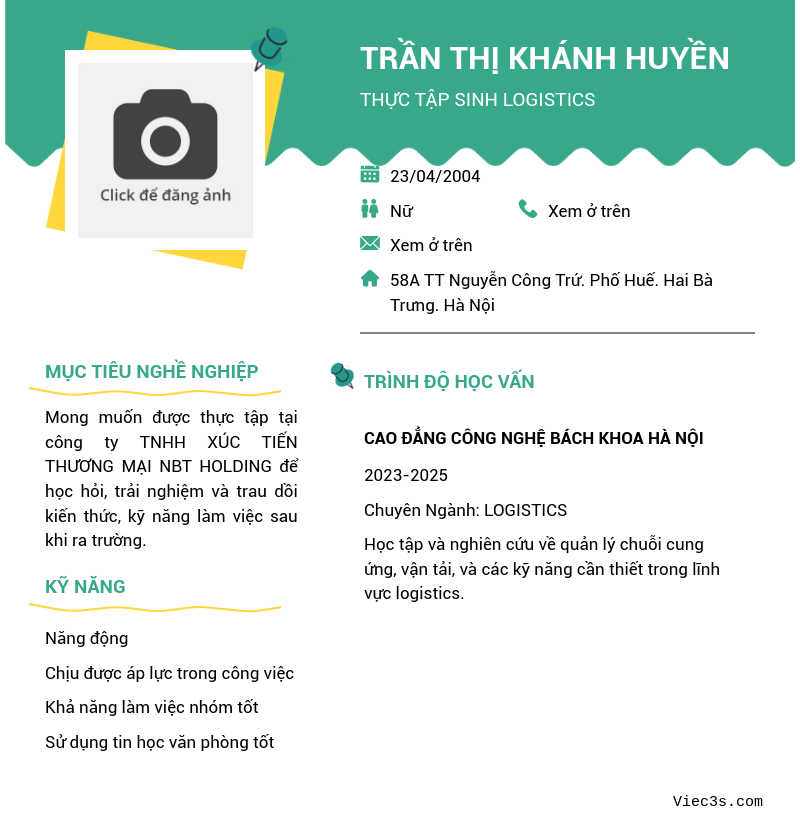 CV ứng viên
