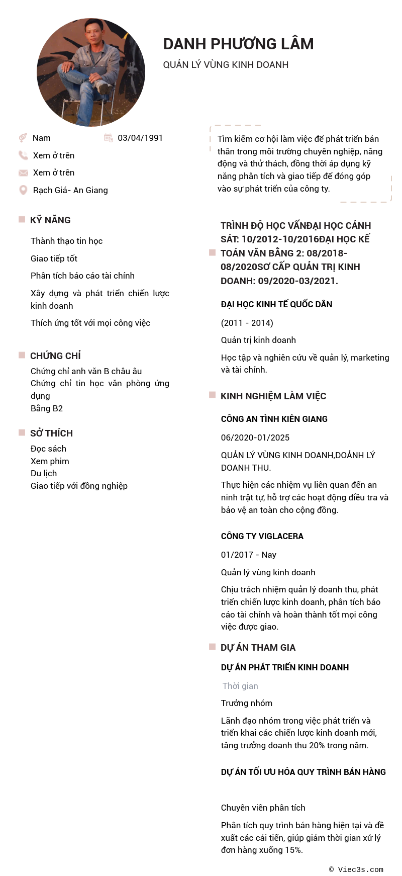 CV ứng viên