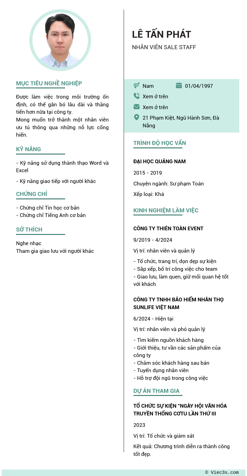 CV ứng viên