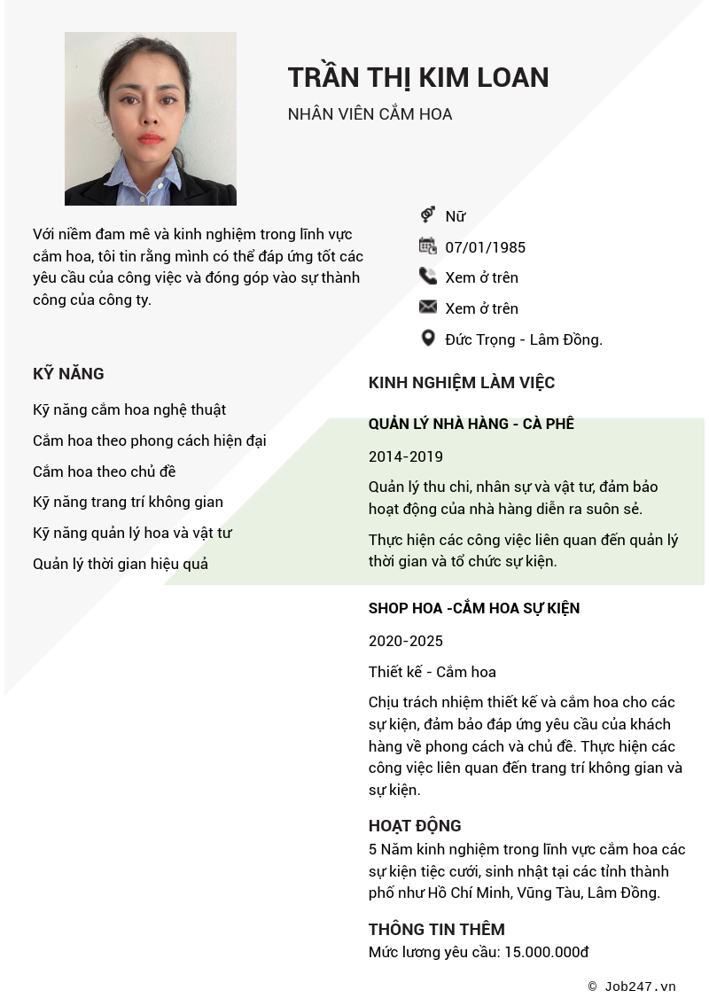 CV ứng viên