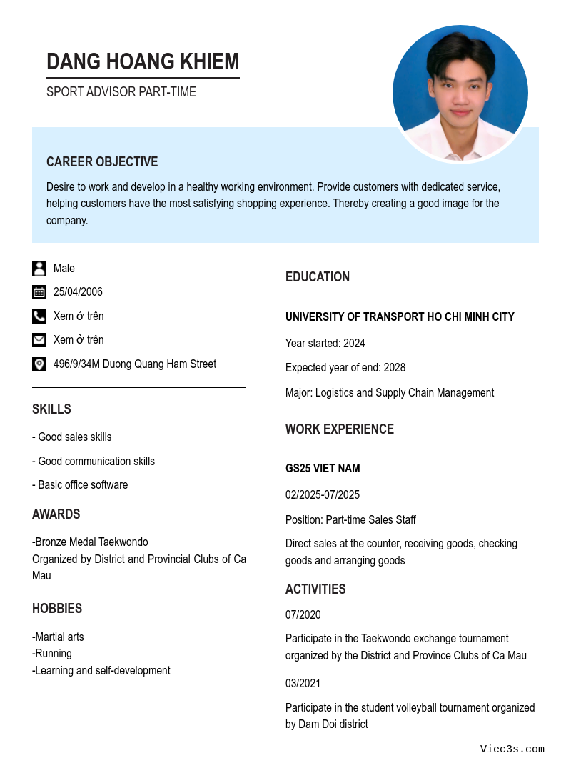 CV ứng viên