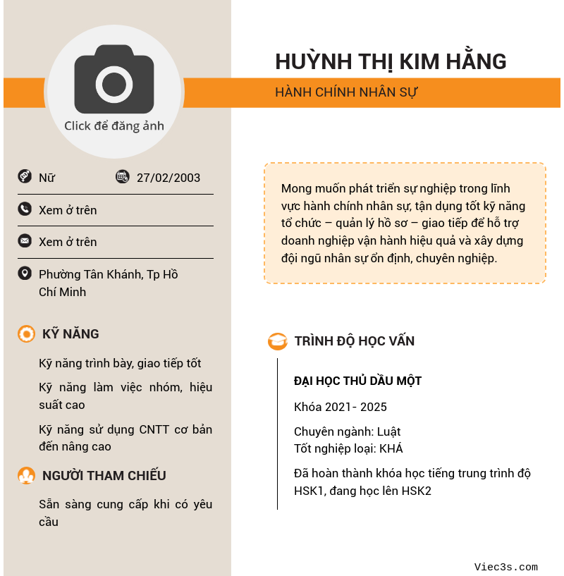 CV ứng viên