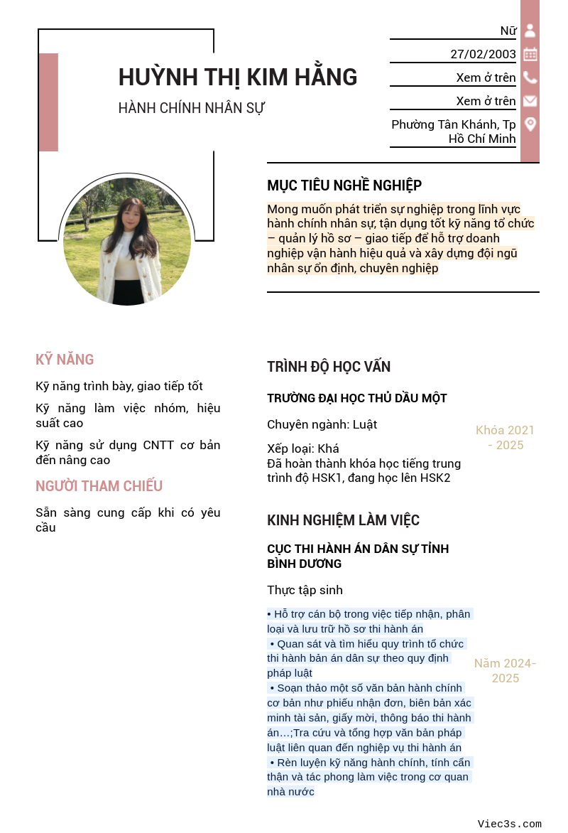 CV ứng viên