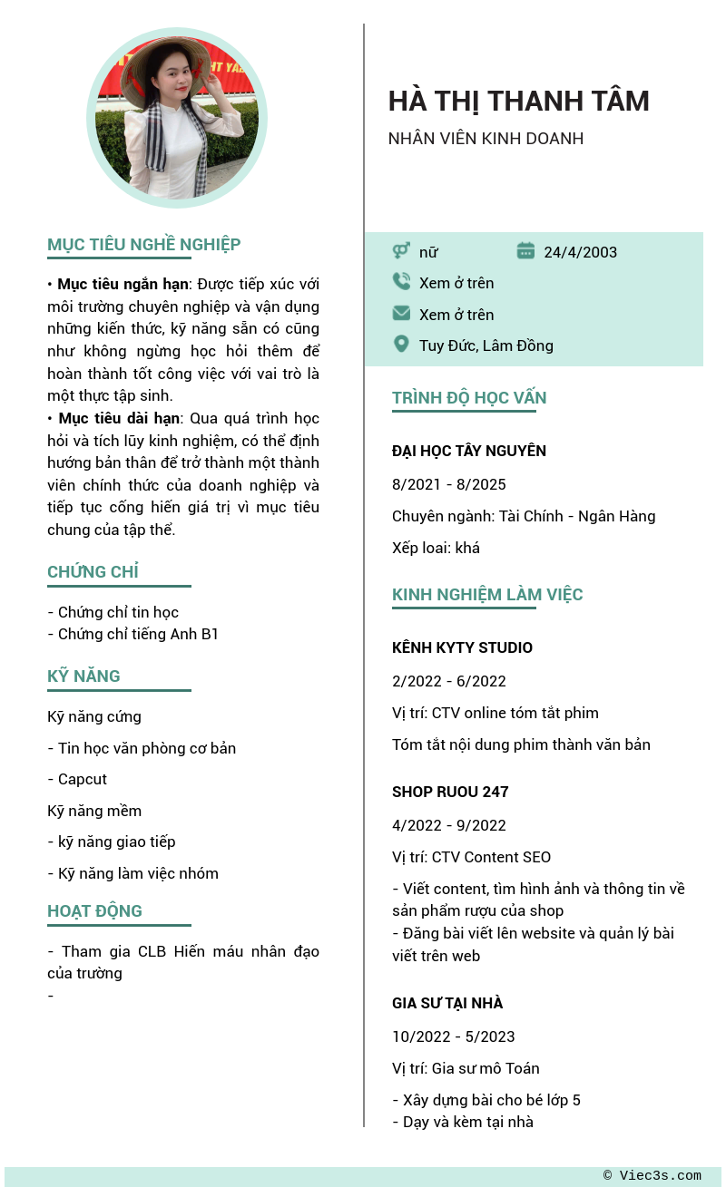 CV ứng viên