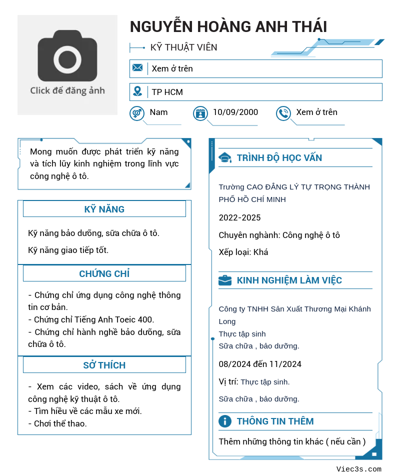 CV ứng viên