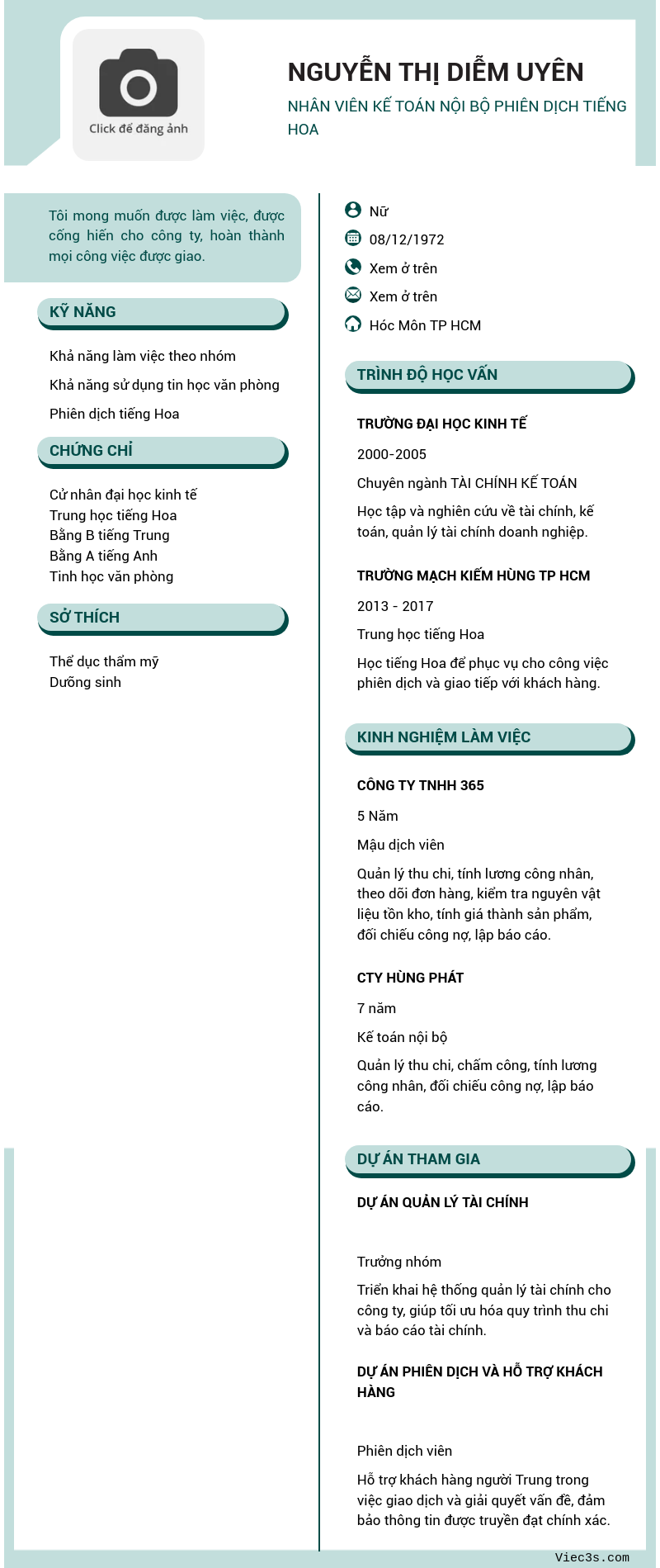 CV ứng viên