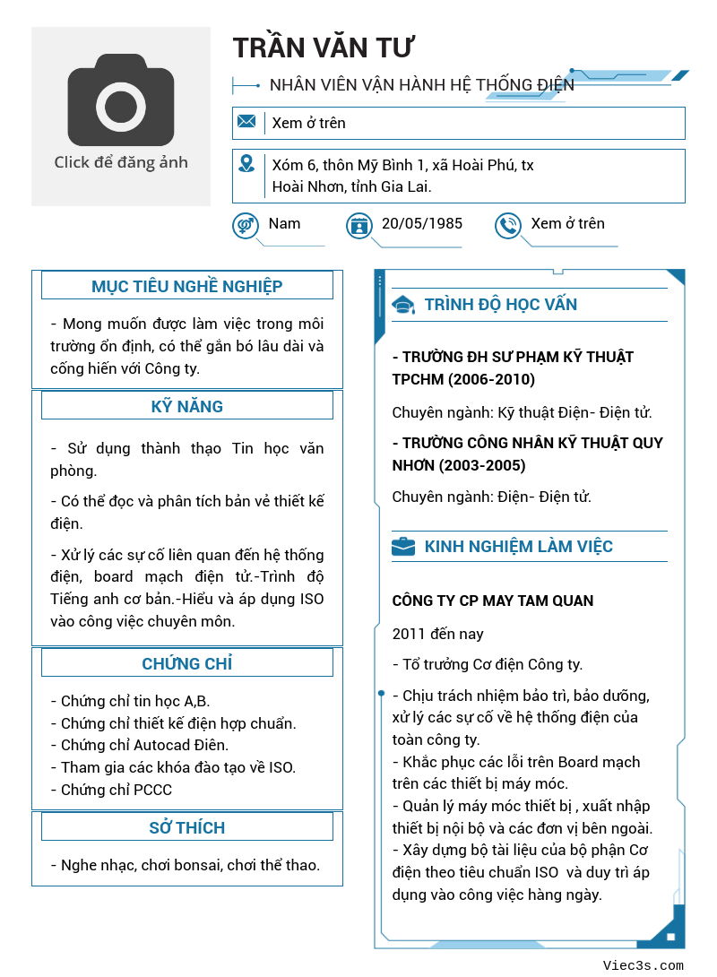 CV ứng viên