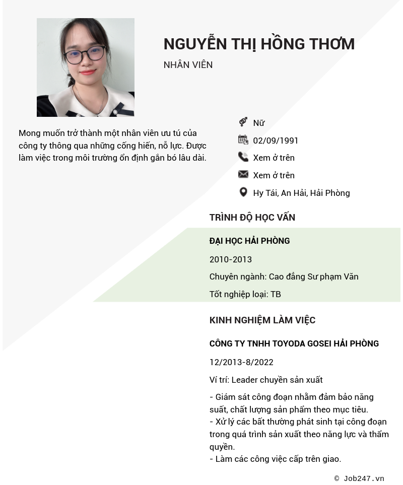 CV ứng viên
